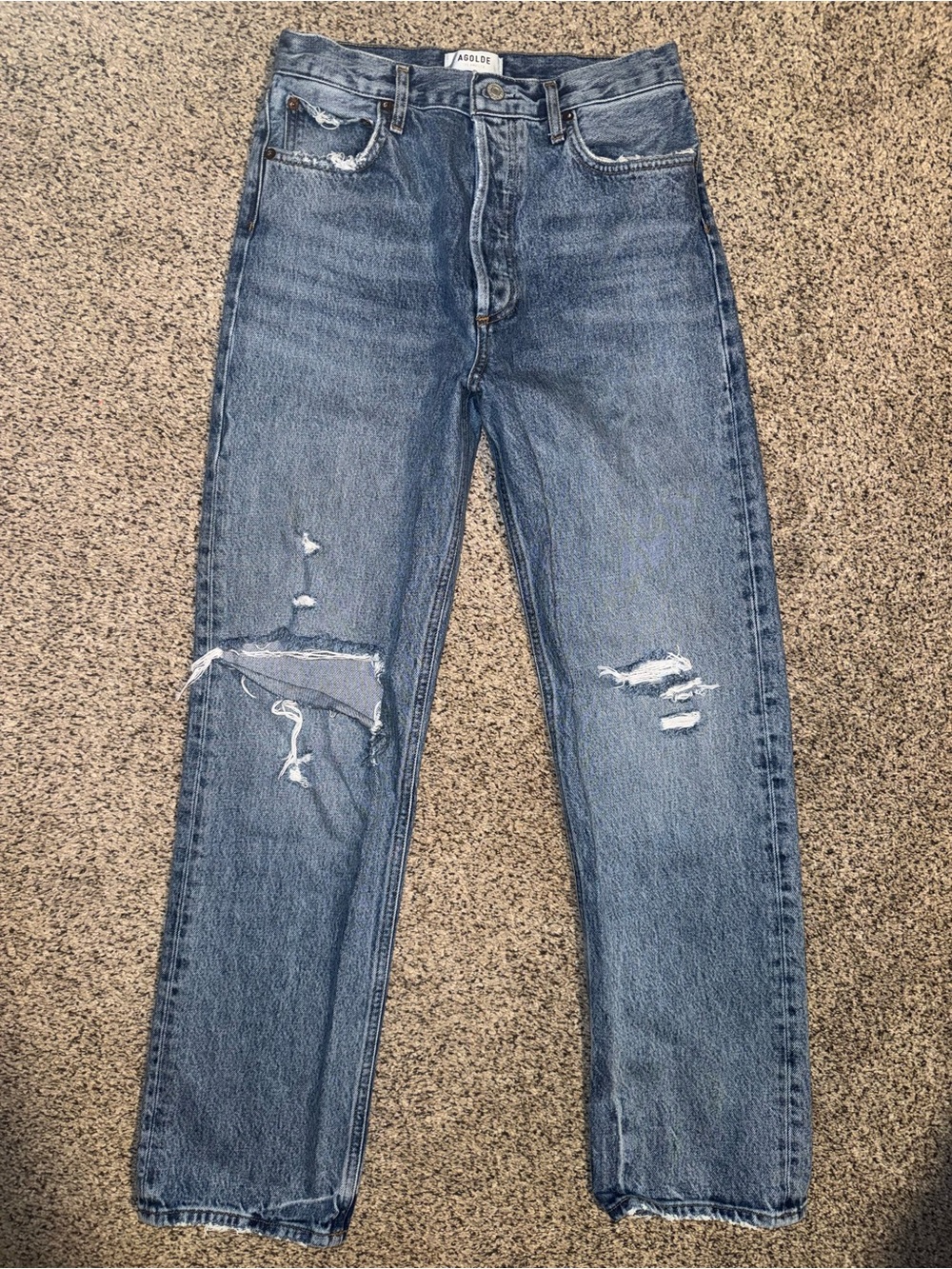 Women’s Agolde 90’s Pinch Waist, High Rise Straight Leg Size 27